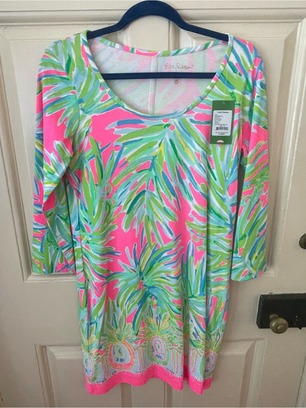 Lilly Pulitzer Pink Tropical Palm Print Dress